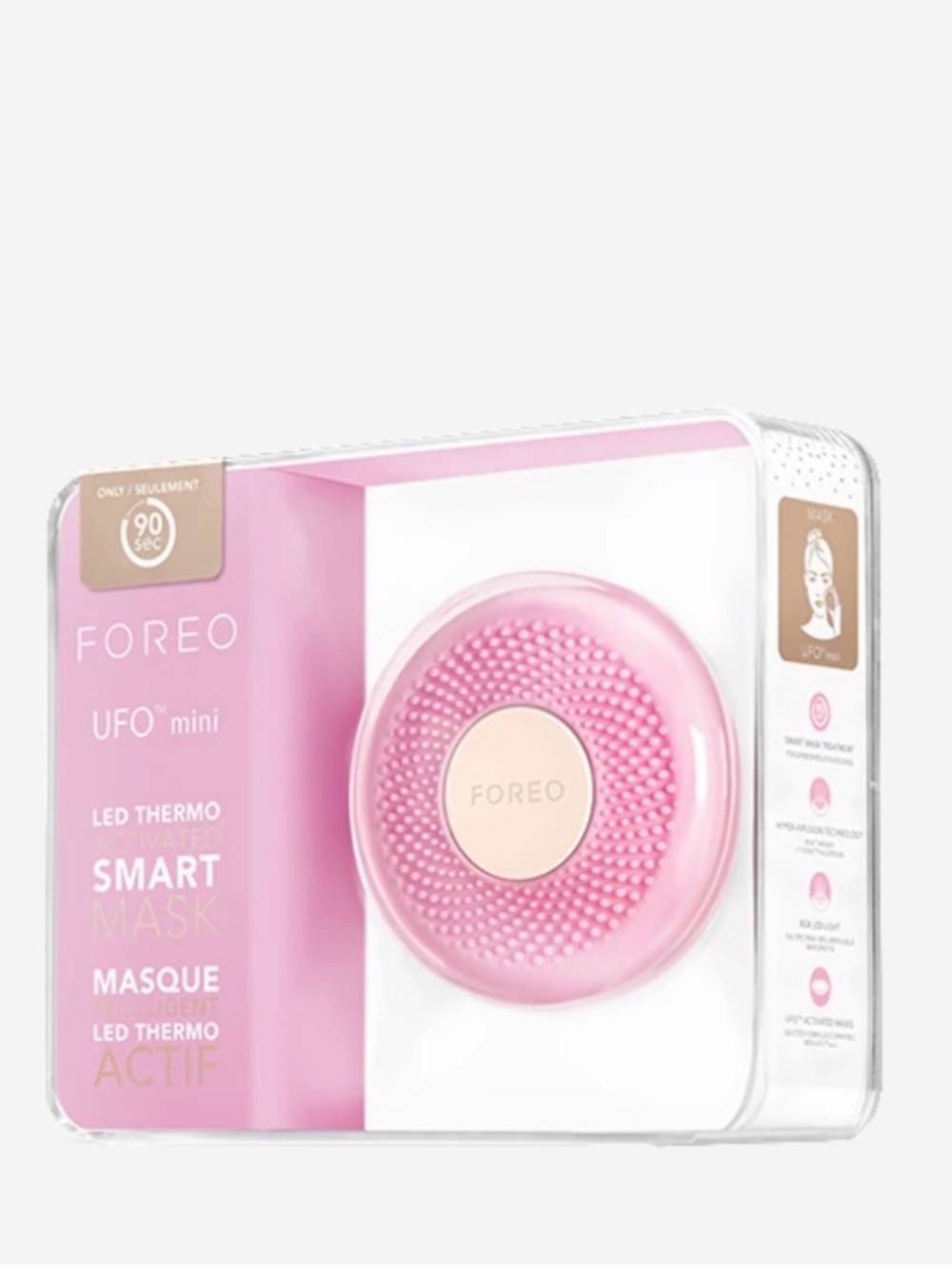 NWT FOREO UFO Mini Thermo and Light Therapy Smart Mask Device - Pearl Pink